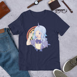 Anime Unicorn Girl in front of Rainbow