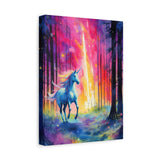 Unicorn Running in the Woods