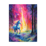 Unicorn Running in the Woods