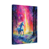 Unicorn Running in the Woods