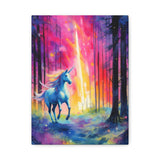 Unicorn Running in the Woods