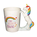 I Don't Believe In Humans Unicorn Mug