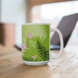 Unicorn in Green Forest Mug