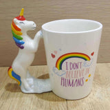 I Don't Believe In Humans Unicorn Mug