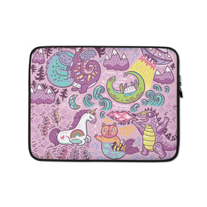 Pink Mythical Creatures Laptop Sleeve