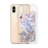 Liquid Glitter Geometric Unicorn Phone Case