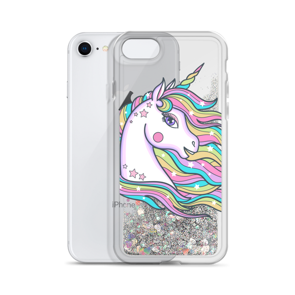 Liquid Glitter Pastel Unicorn Phone Case