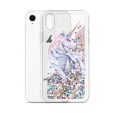 Liquid Glitter Geometric Unicorn Phone Case