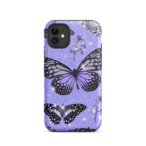 Purple Butterfly Tough iPhone case