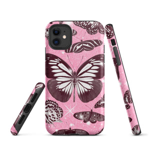 Pink Butterfly Tough iPhone case