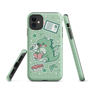 Cute Green Dragon Tough iPhone case