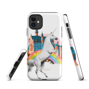 Unicorn Rainbow Castle Tough iPhone case