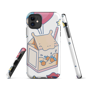 Cute Peach Milk Tough iPhone case