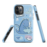 Cute Blue Sleeping Dragon Tough iPhone case