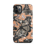 Orange Butterfly Tough iPhone case