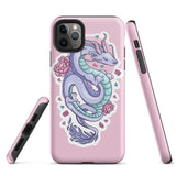 Pink Blue Dragon Tough iPhone case