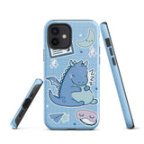 Cute Blue Sleeping Dragon Tough iPhone case