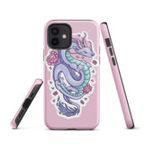 Pink Blue Dragon Tough iPhone case