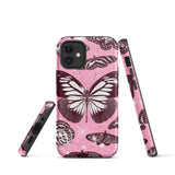 Pink Butterfly Tough iPhone case