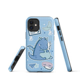 Cute Blue Sleeping Dragon Tough iPhone case