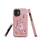 Cute Pink Dragon Tough iPhone case