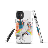 Unicorn Rainbow Castle Tough iPhone case