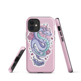 Pink Blue Dragon Tough iPhone case