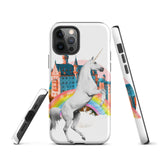 Unicorn Rainbow Castle Tough iPhone case