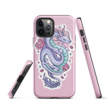 Pink Blue Dragon Tough iPhone case