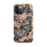 Orange Butterfly Tough iPhone case