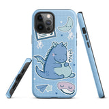 Cute Blue Sleeping Dragon Tough iPhone case