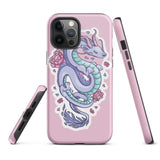 Pink Blue Dragon Tough iPhone case