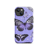 Purple Butterfly Tough iPhone case