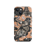 Orange Butterfly Tough iPhone case