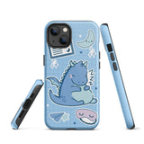 Cute Blue Sleeping Dragon Tough iPhone case