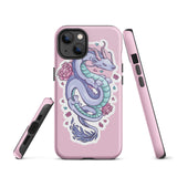 Pink Blue Dragon Tough iPhone case