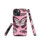 Pink Butterfly Tough iPhone case