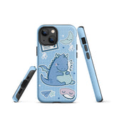 Cute Blue Sleeping Dragon Tough iPhone case