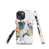 Unicorn Rainbow Castle Tough iPhone case