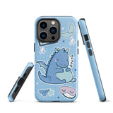 Cute Blue Sleeping Dragon Tough iPhone case