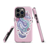 Pink Blue Dragon Tough iPhone case