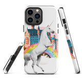 Unicorn Rainbow Castle Tough iPhone case