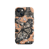 Orange Butterfly Tough iPhone case