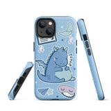 Cute Blue Sleeping Dragon Tough iPhone case