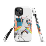 Unicorn Rainbow Castle Tough iPhone case