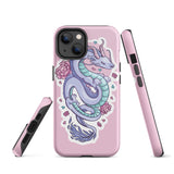 Pink Blue Dragon Tough iPhone case