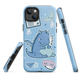 Cute Blue Sleeping Dragon Tough iPhone case