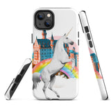 Unicorn Rainbow Castle Tough iPhone case