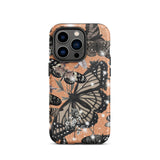 Orange Butterfly Tough iPhone case