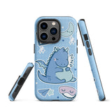 Cute Blue Sleeping Dragon Tough iPhone case